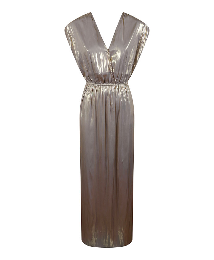 robe-longue-satin-crepe-lurex-dore