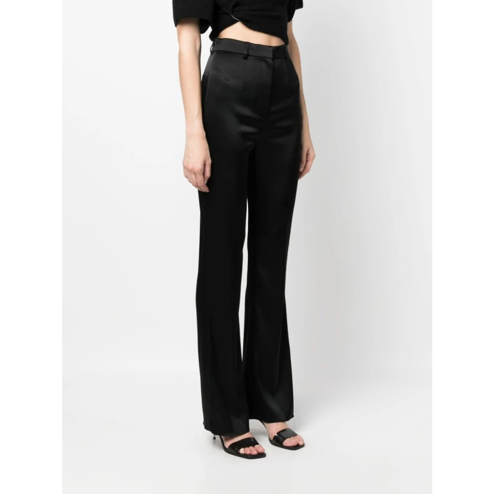 Nanushka Zwarte Hoge Taille Broek Black Dames