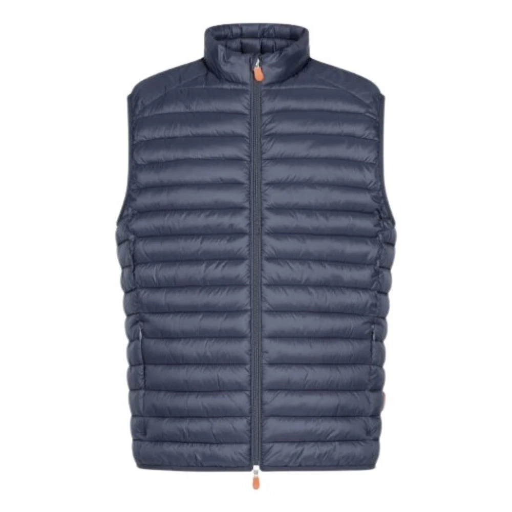 Save The Duck Men's Blue Quilted Sleeveless Jacket