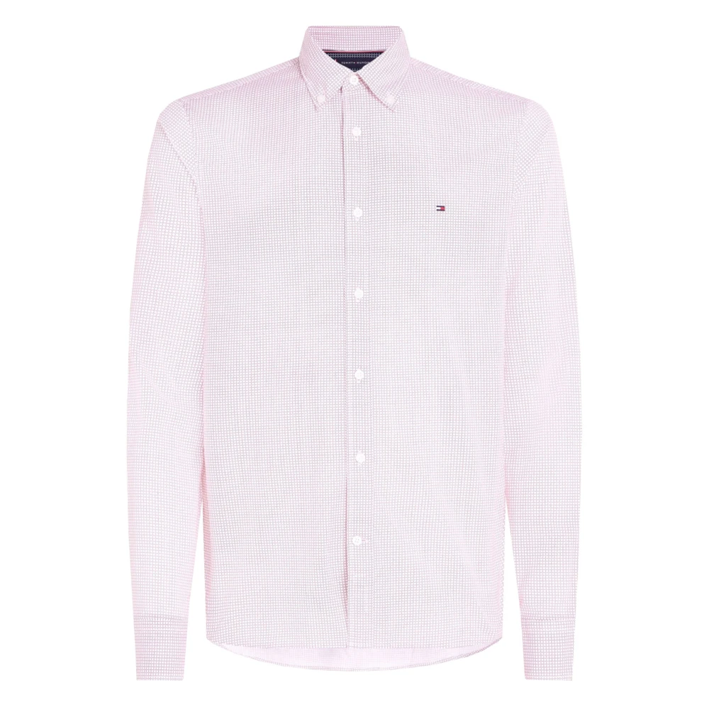 Tommy Hilfiger Micro Foulard Shirt in Dark Magma Pink Heren