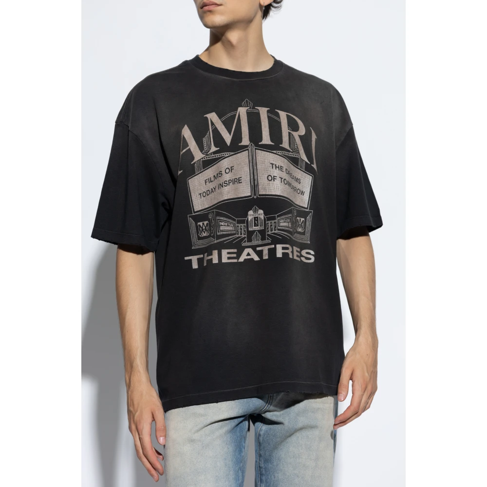 Amiri T-shirt met logo Black Heren