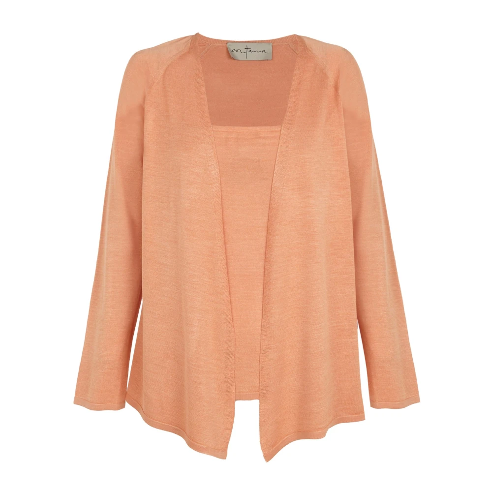 Cortana Mujer Naranja - Tussa - Cardigan De Punto De Seda Mandarina - Knitwear - Xs - Tussa - Cardigan De Punto De Seda Mandarina
