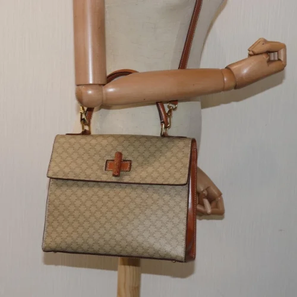 Celine Vintage Pre-owned Canvas celine-bags Beige Dames