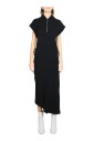 robe-midi-noire-a-manches-courtes