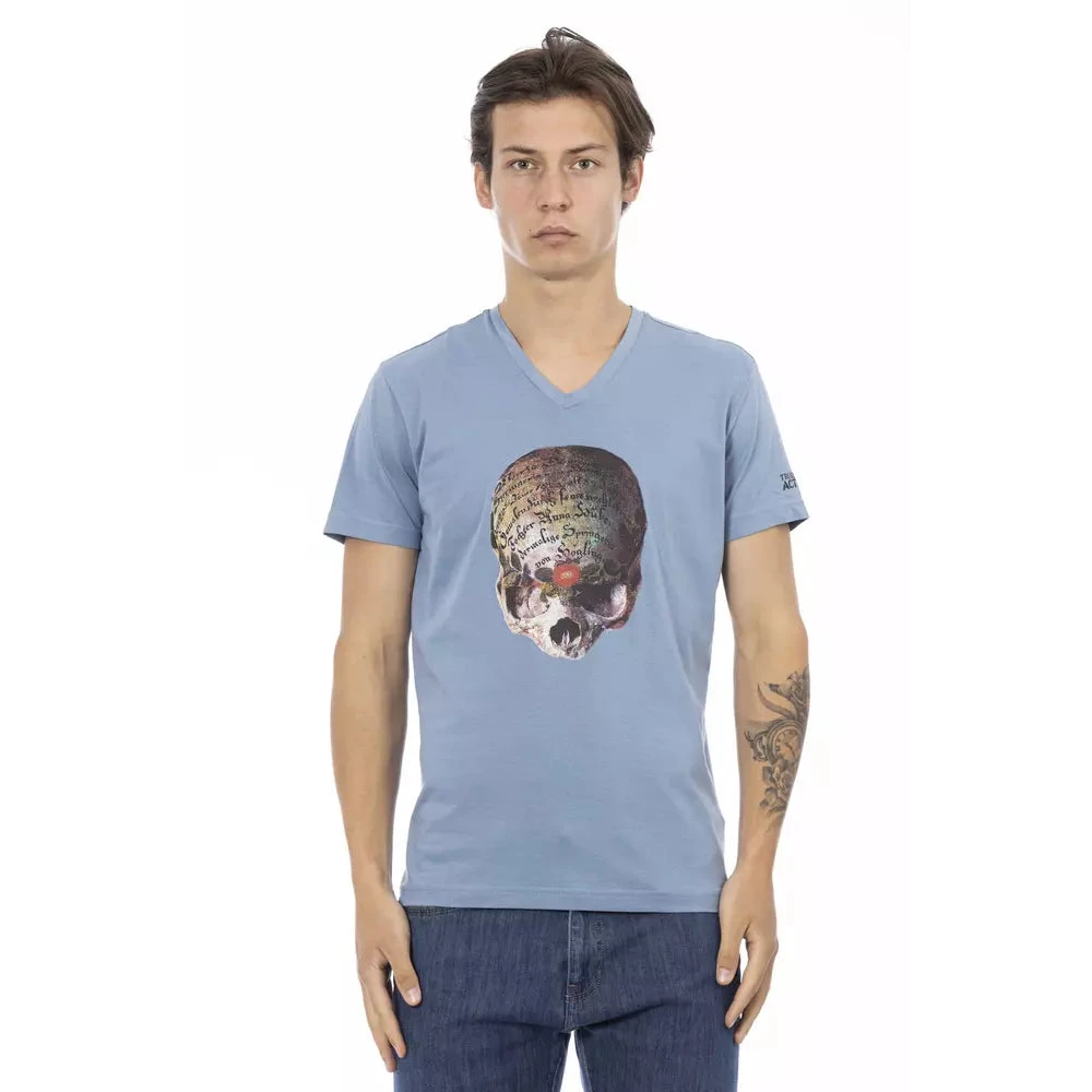 Trussardi Camiseta De Manga Corta Action Tops Hombre Azul L Camiseta De Manga Corta Action
