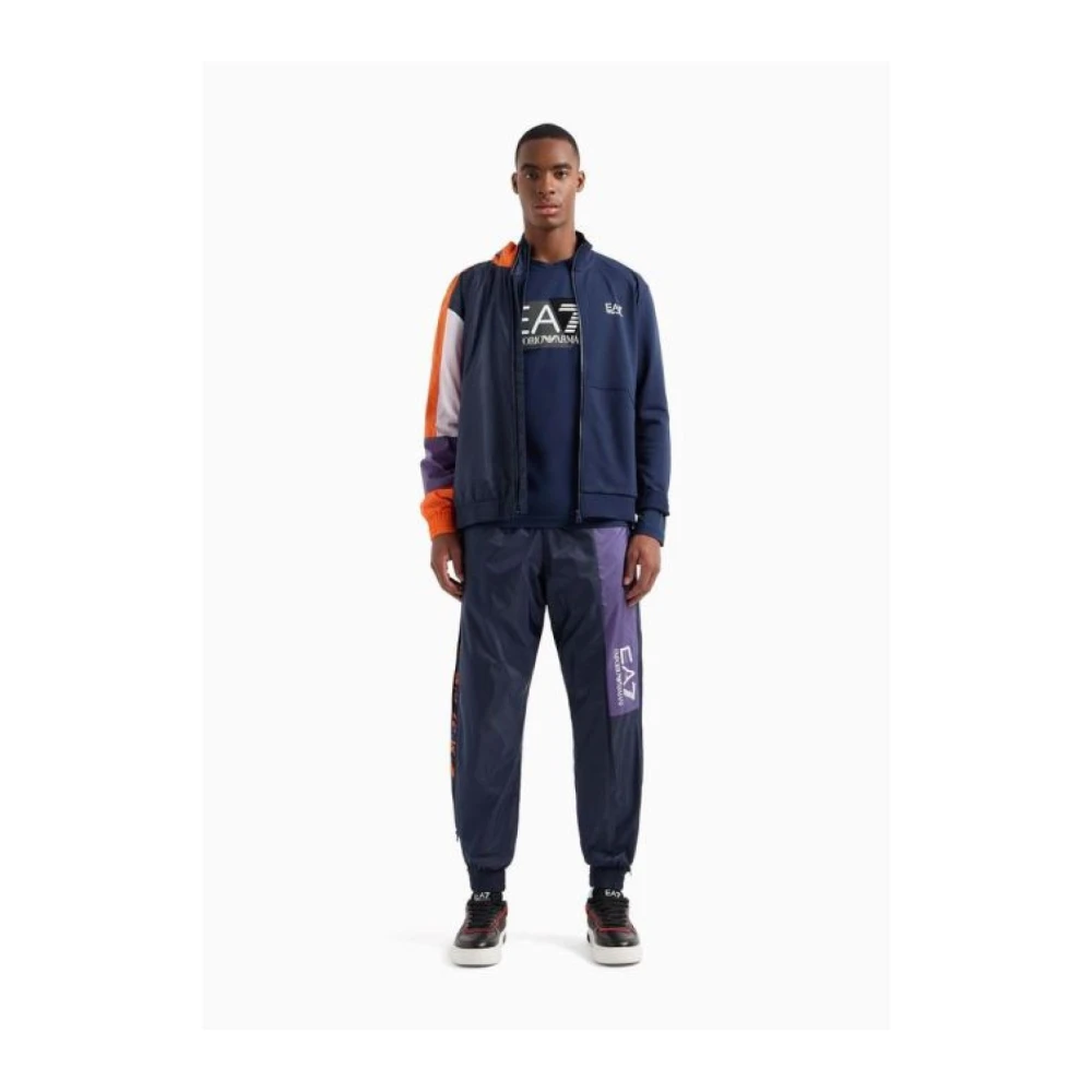 Emporio Armani EA7 Regular Fit Longsleeve T-shirt Blue Heren