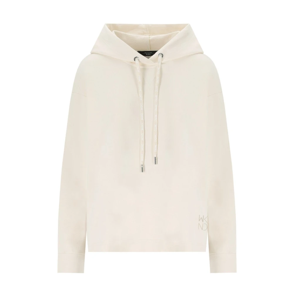 Max Mara Weekend Ivoor Mirko Hoodie met Asymmetrische Snit Beige Dames