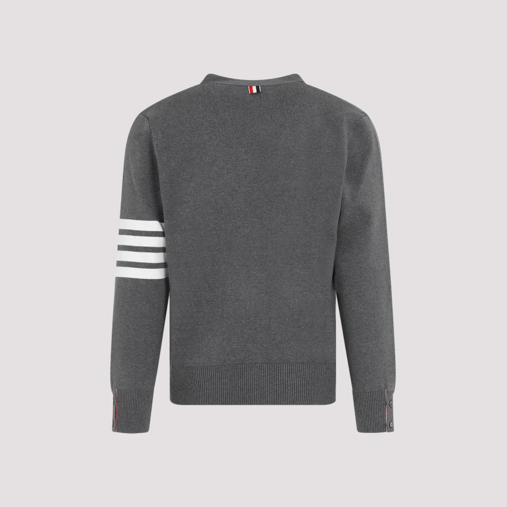 Thom Browne Grijze Milano Stitch Cardigan Sweater Gray Heren