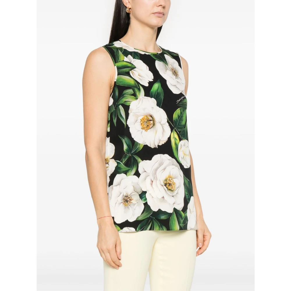 Dolce & Gabbana Bloemenprint Top voor Tuinliefhebbers Multicolor Dames