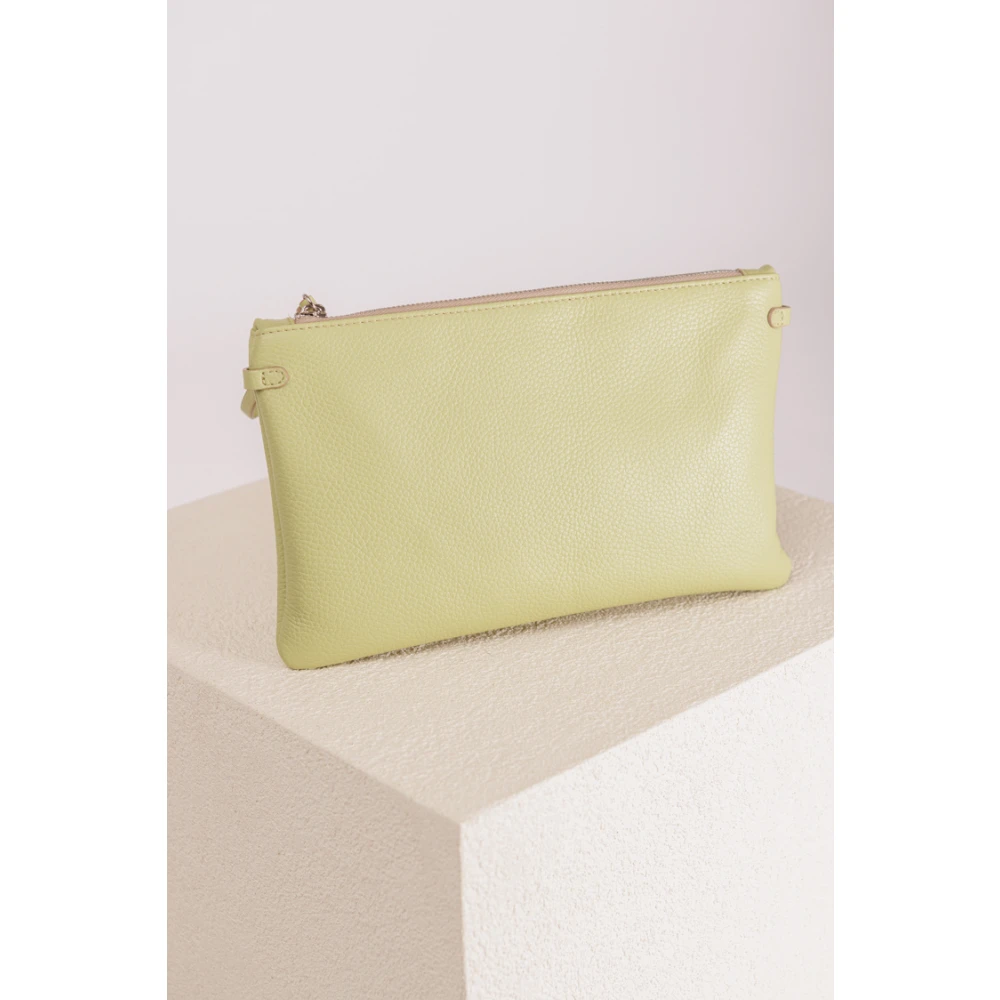 Gianni Chiarini Elegante Leren Clutch Tas Green Dames