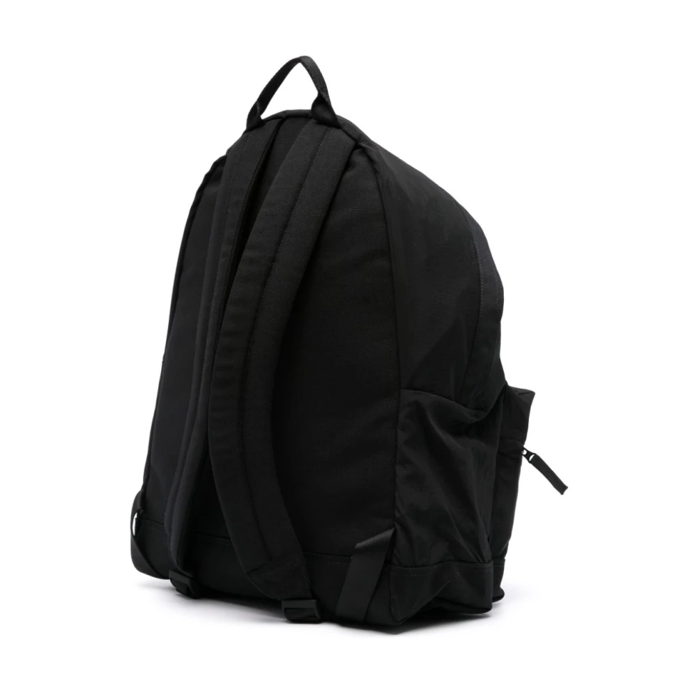 Stone Island Zwarte rugzak met geborduurd logo Black Heren