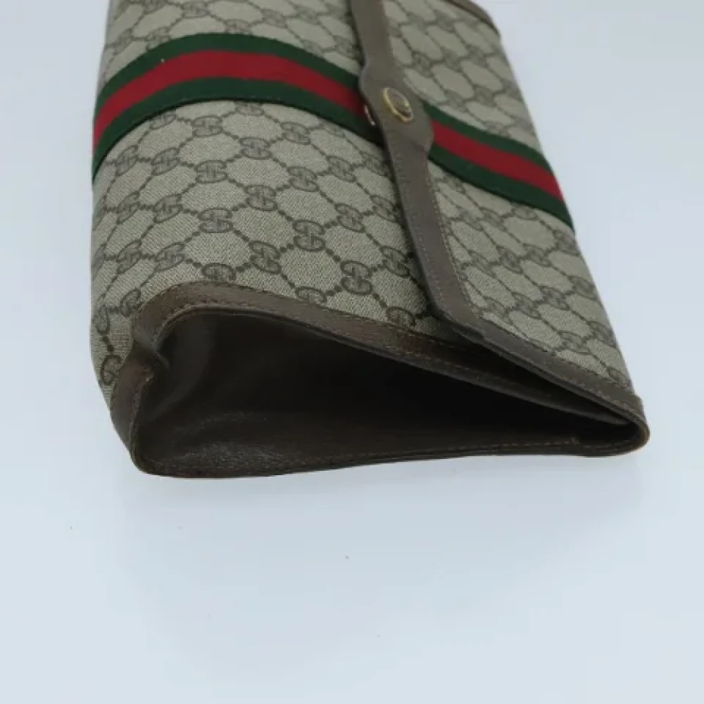 Gucci Vintage Pre-owned Leather clutches Brown Dames