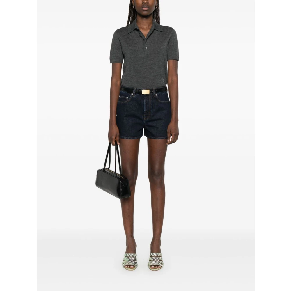 Burberry Blauwe Denim Pro Shorts Blue Dames