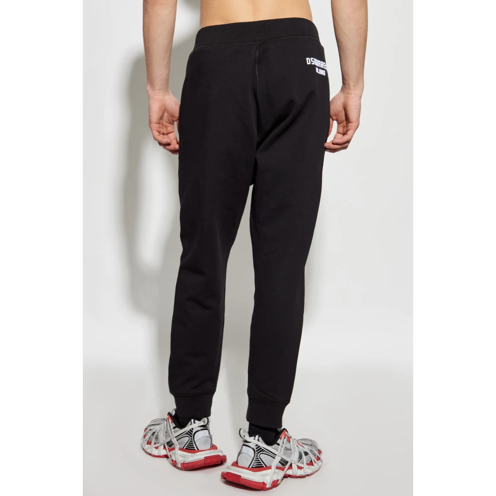 Dsquared2 Sweatpants met logo Black Heren