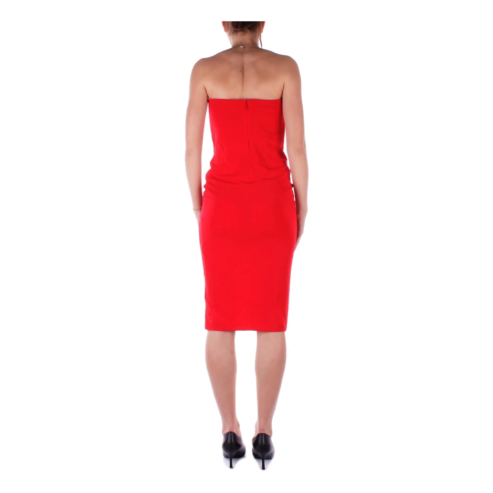 pinko Rode Jurk met Rits Achteraan Red Dames