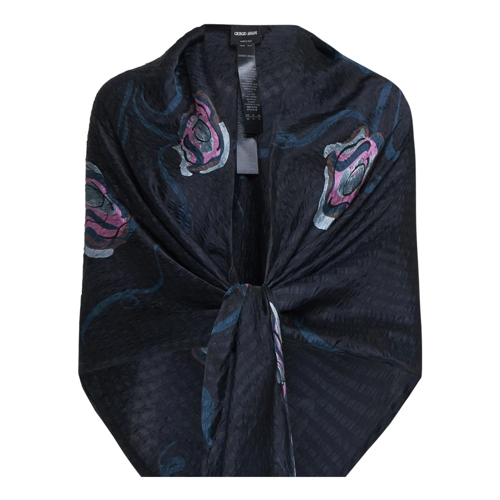 Giorgio Armani Zwarte Sjaals Collectie Black Dames