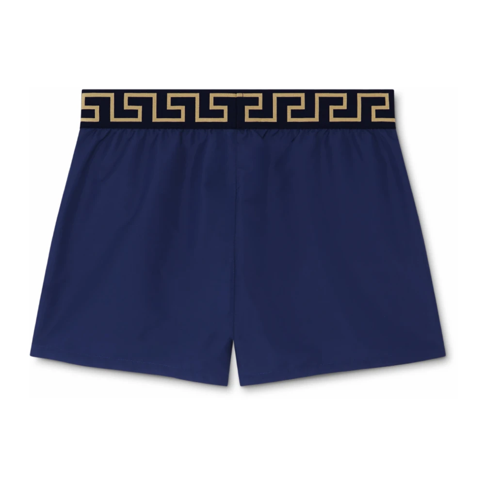 Versace Blauwe zee kleding met gouden jacquard Blue Heren