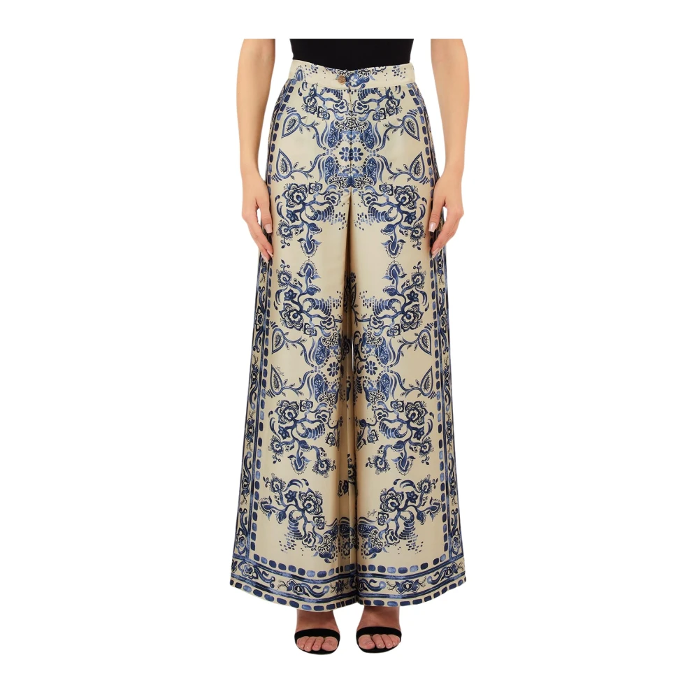 Liu Jo Women's Blue Wide Trousers