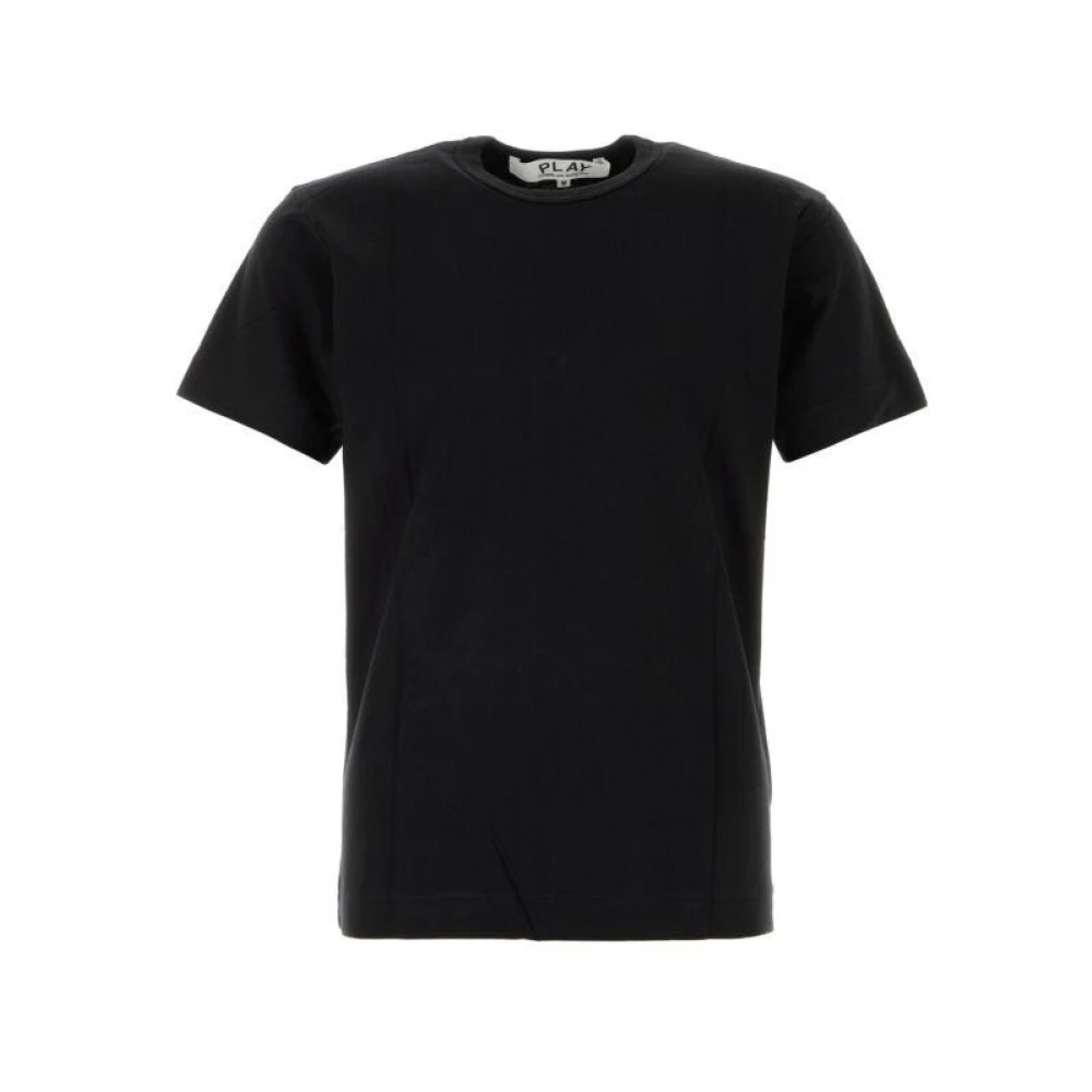 Comme des Garçons Play Zwart Katoenen T-shirt met Ronde Hals Black Heren