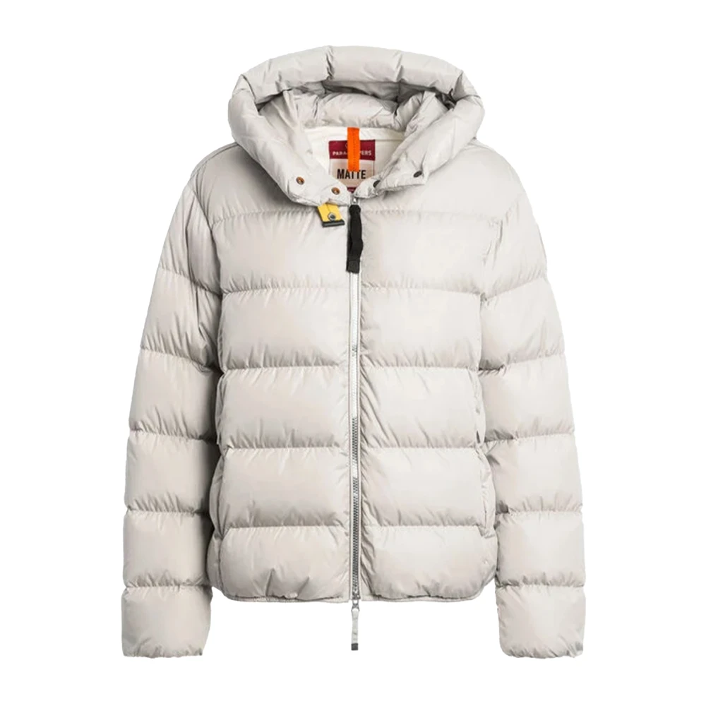 Parajumpers Korte Gewatteerde Hoodie Jinny White Heren