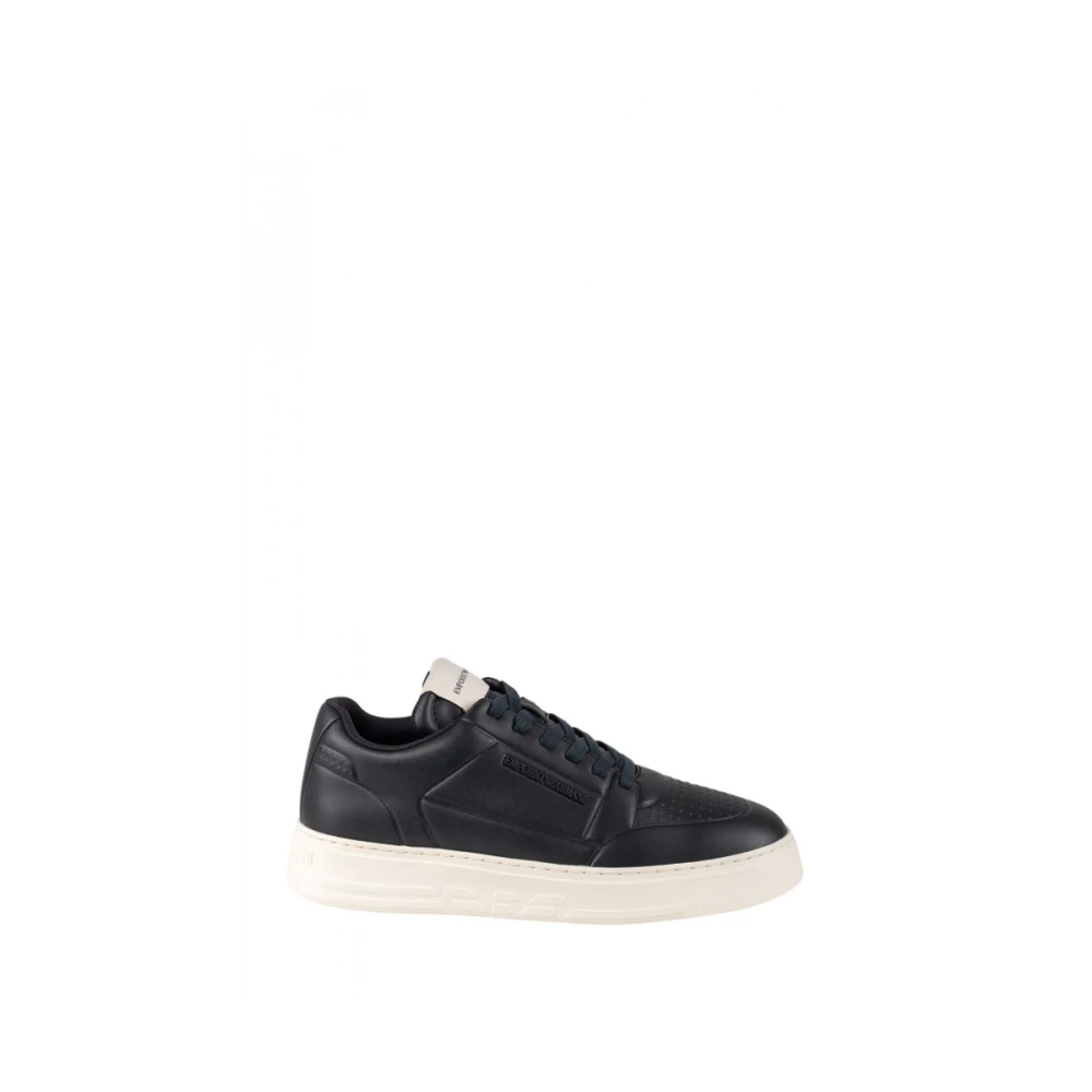 Emporio Armani Mannelijk Blauw Schoenen Heren, 41 Eu, Stijlvolle En Trendy Sneakers