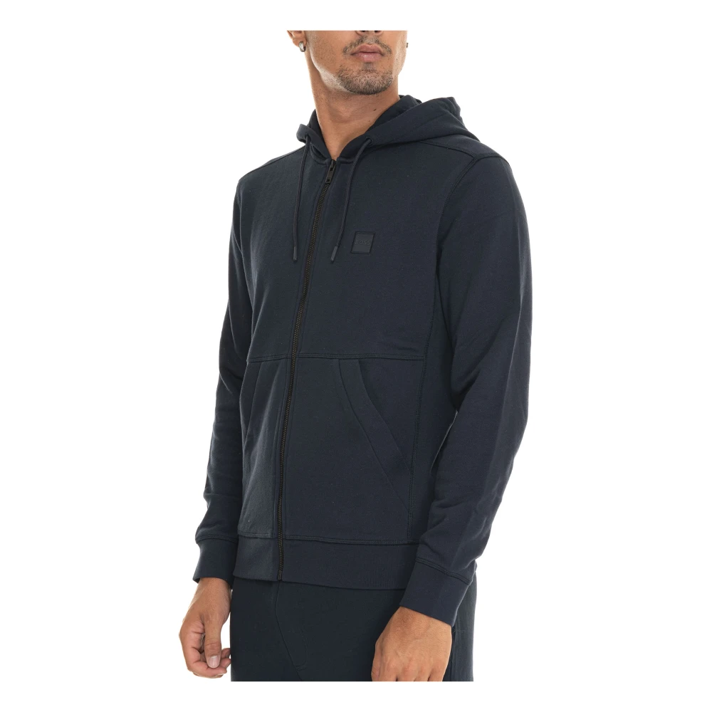 Boss Hoodie met ritssluiting Blue Heren