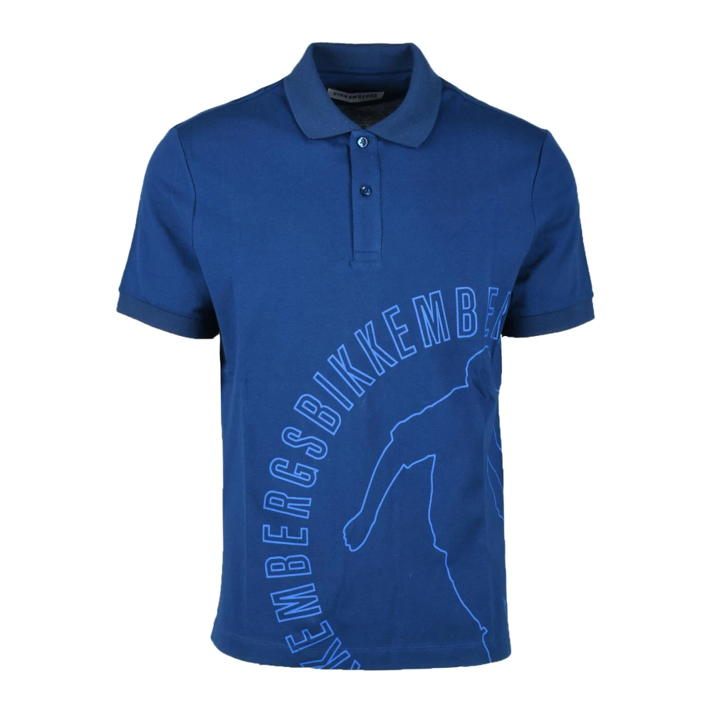 Bikkembergs Katoen Elastaan Polo Shirt Blue Heren