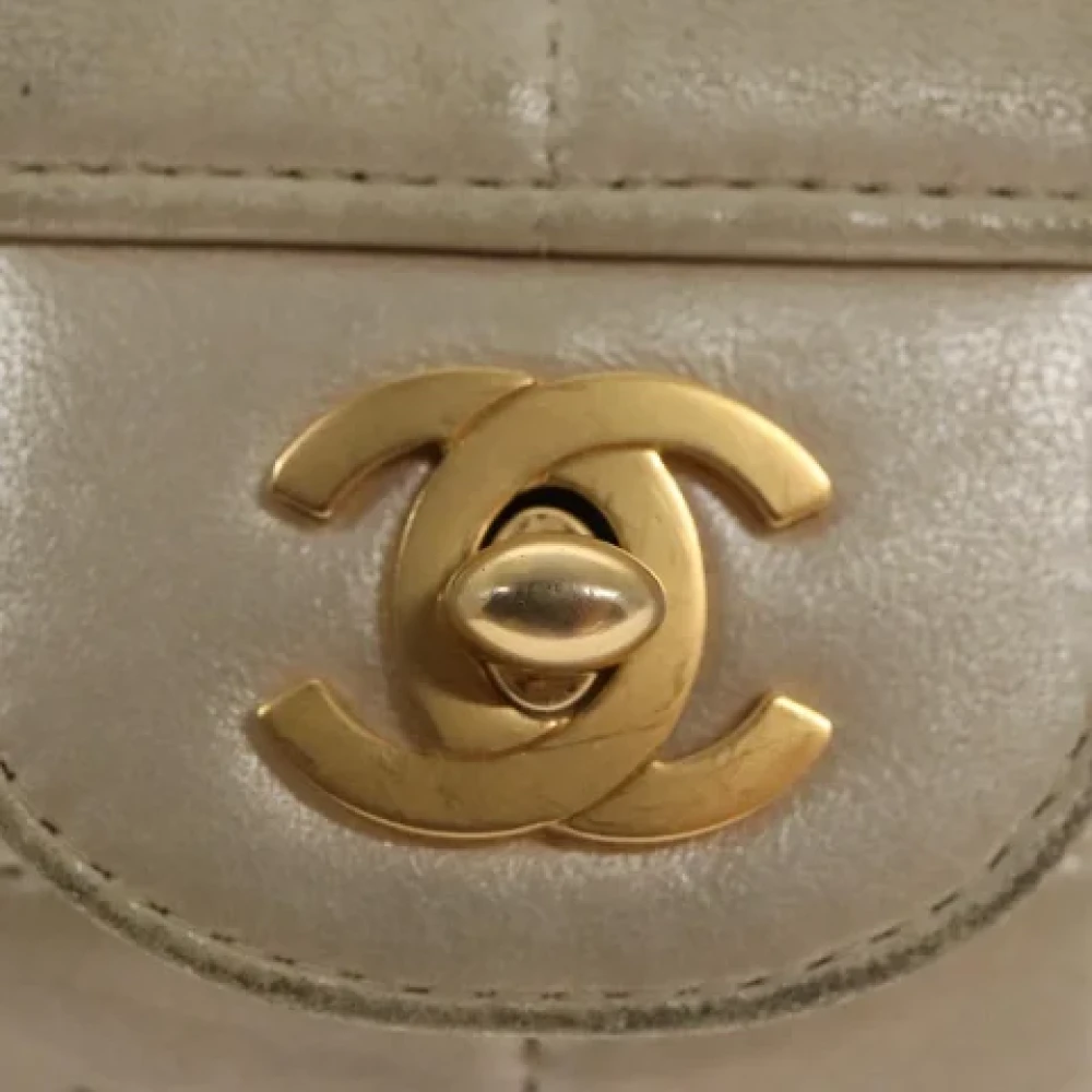 Chanel Vintage Pre-owned Leather shoulder-bags Beige Dames