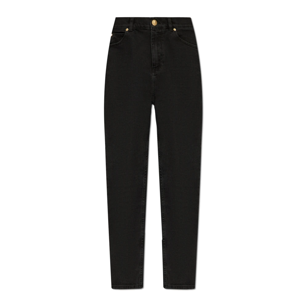 Balmain Tapered Leg Jeans Black Dames