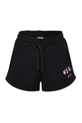short-sport-noir-en-coton-avec-logo-rose