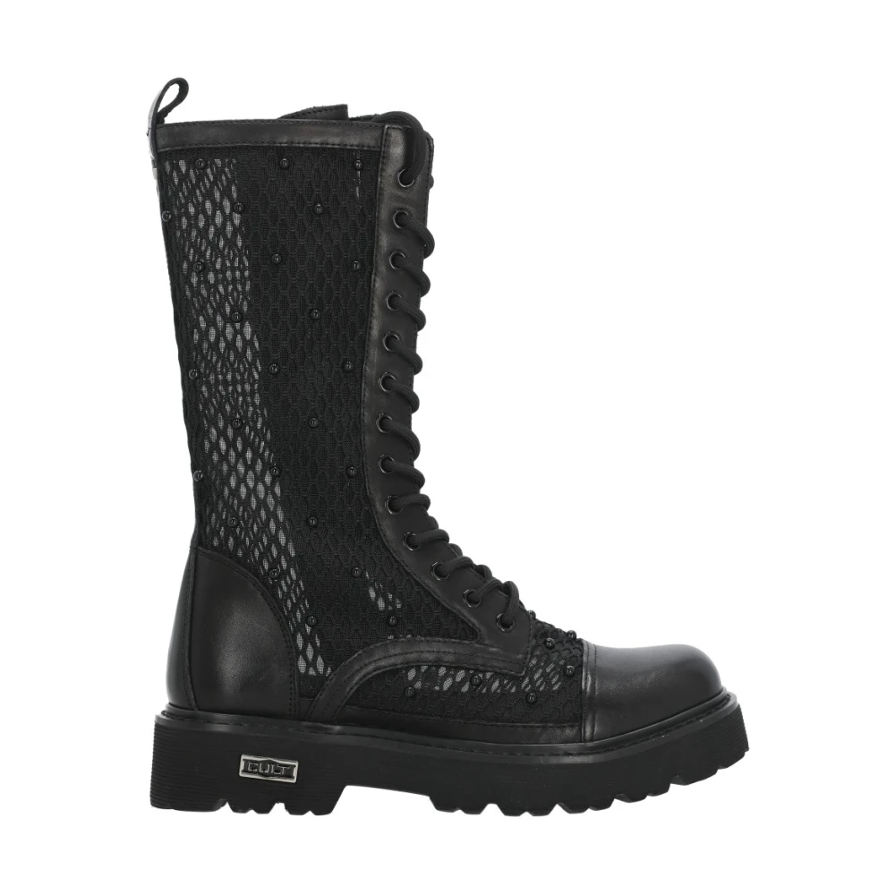 Cult Vrouw Zwart Schoenen Dames, 37 Eu, Leer, Slash Boot