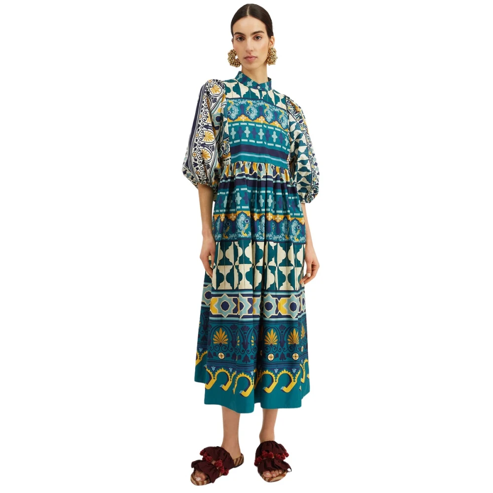 La DoubleJ Casareale Midi Jurk Multicolor Dames
