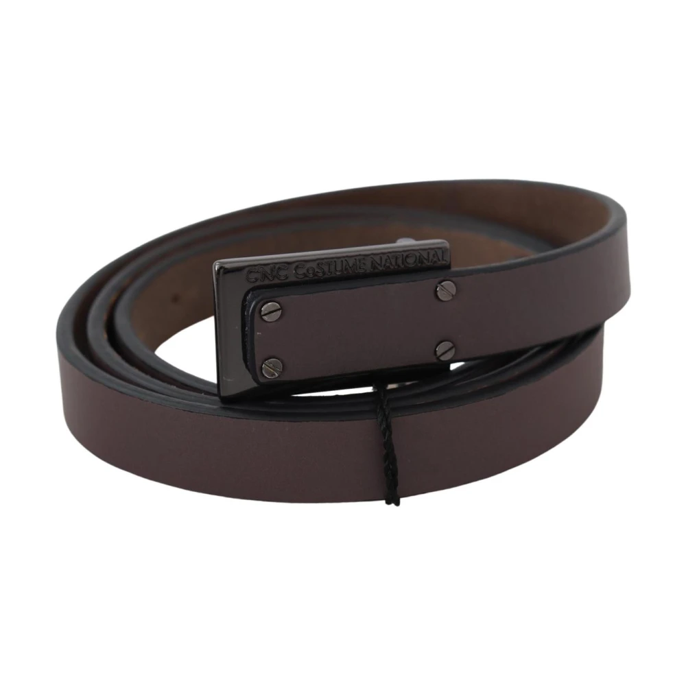 Costume National Women's Dark/Brown Leather Adjustable Belt