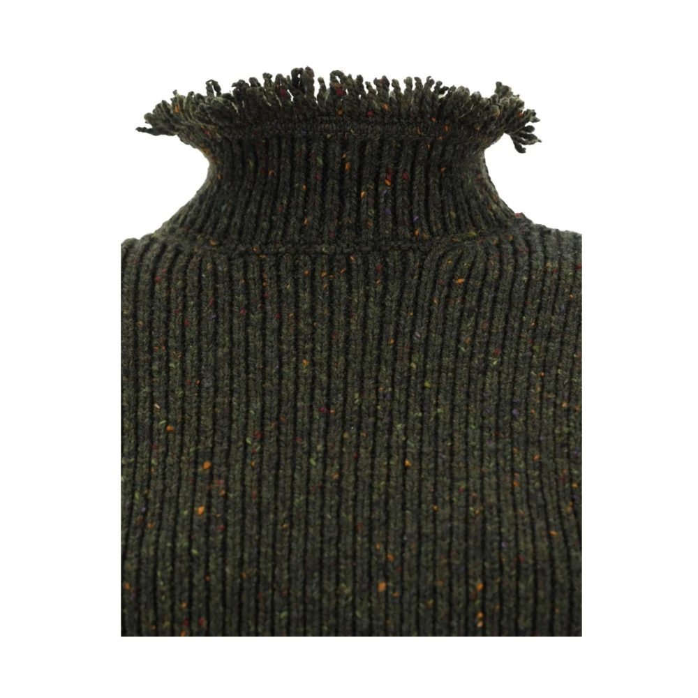 Burberry Geribbelde Wollen Trui Green Dames