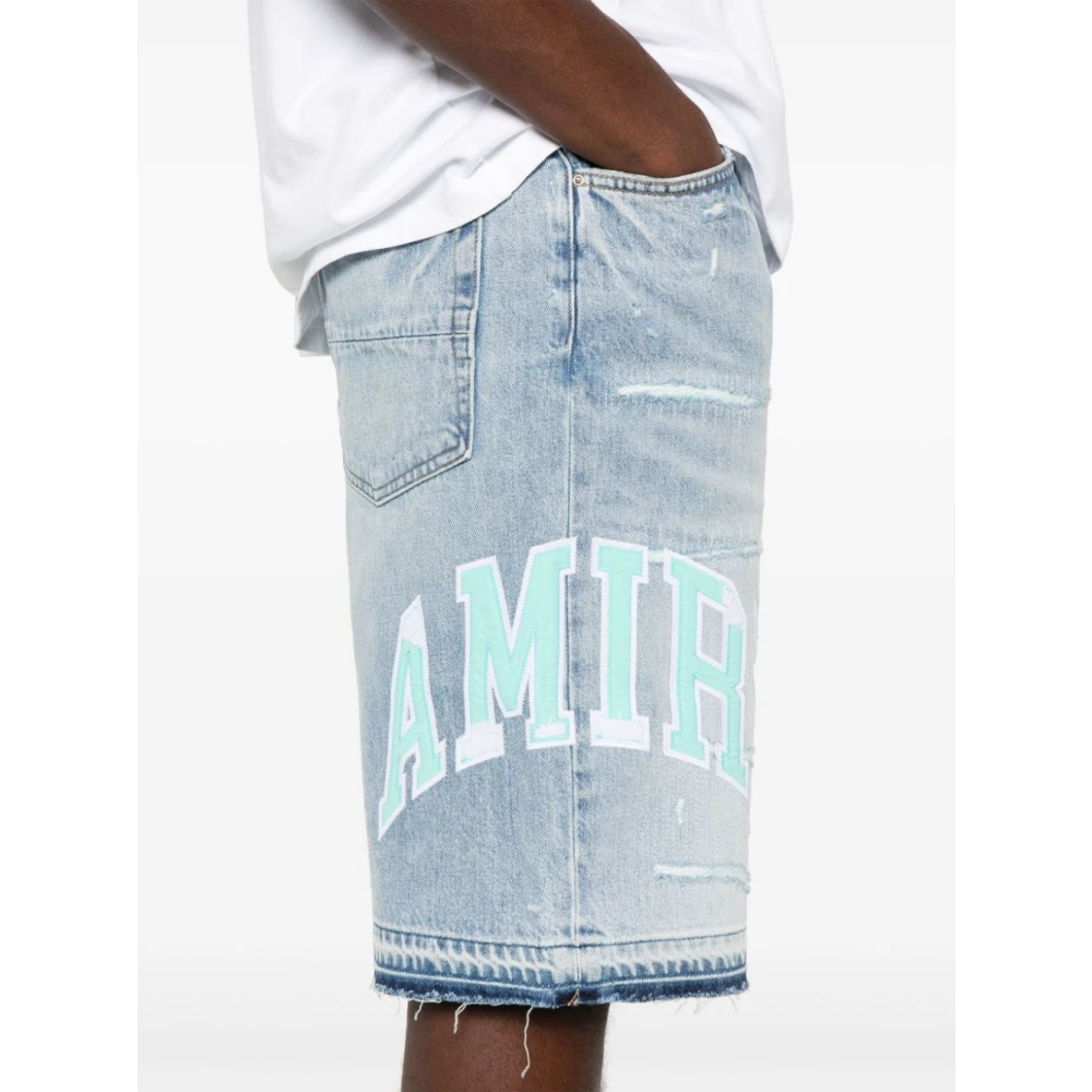 Amiri Denim Shorts Blue Heren
