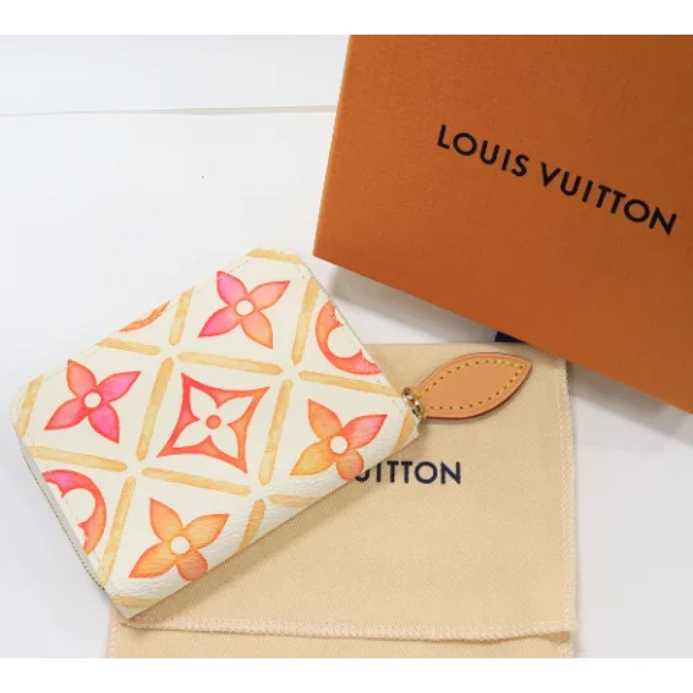 Louis Vuitton Vintage Pre-owned Canvas wallets Orange Dames