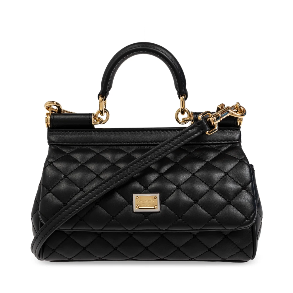 Dolce & Gabbana Women's Black Shoulder Bag Small Sicily
