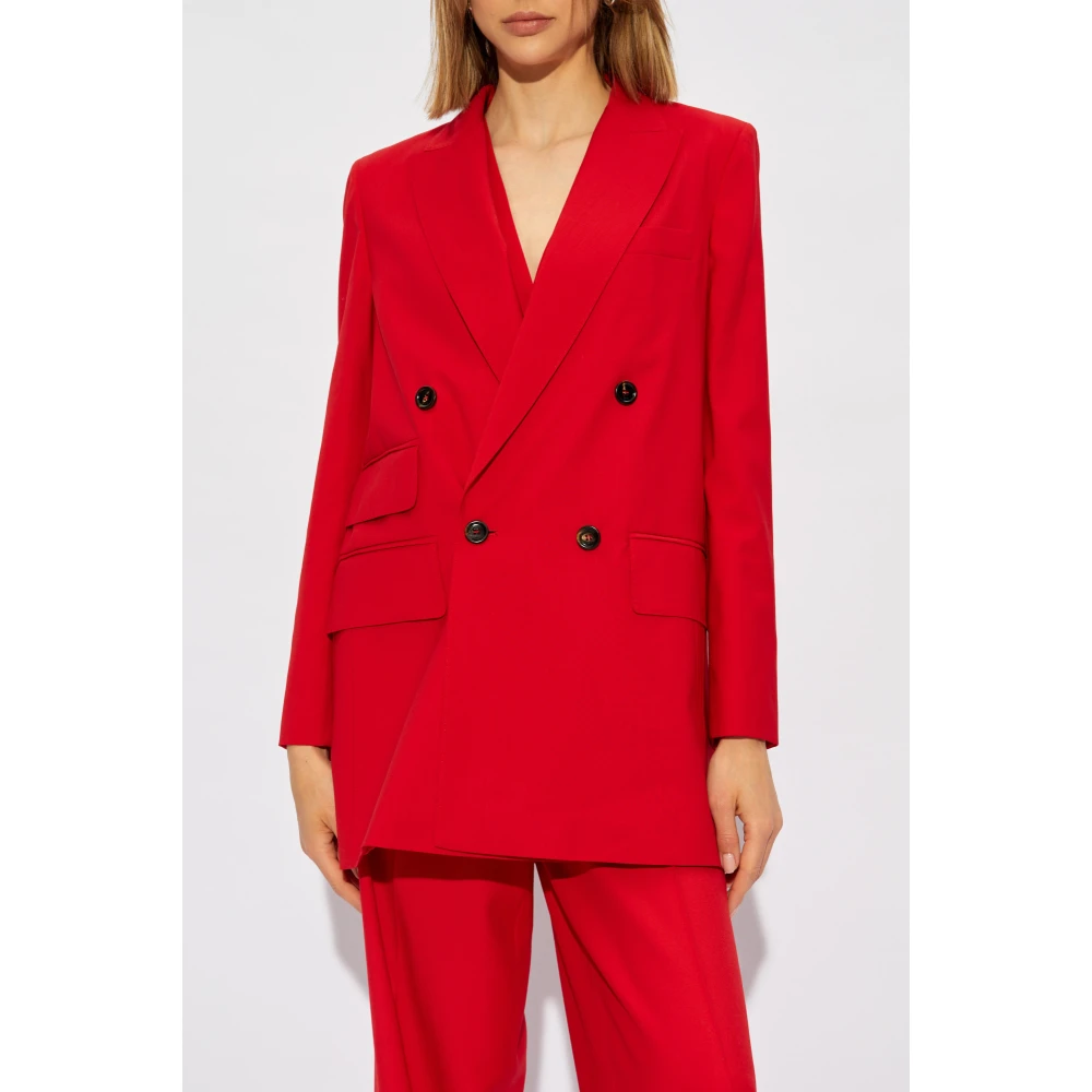 Max Mara Dubbelbreasted jas Nebbie Red Dames