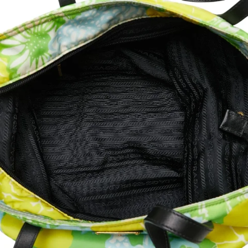 Prada Vintage Pre-owned Canvas prada-bags Green Dames