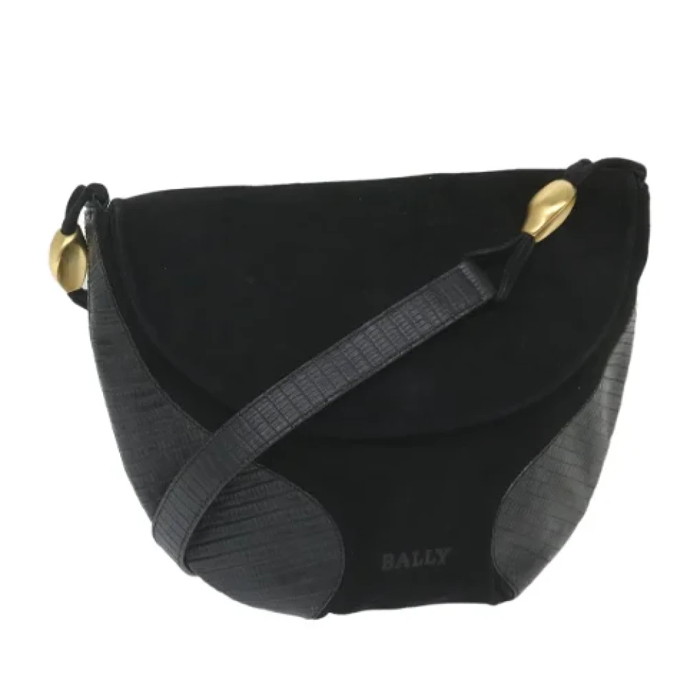 Bally Pre-owned Suede shoulder-bags Black Dames