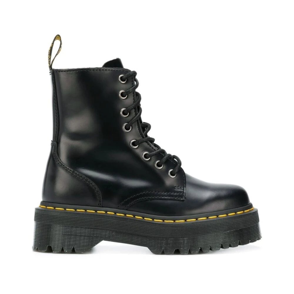 Dr. Martens Black Lace-Up Boots, Female, 7 Uk, Jadon Smooth Platform Boots