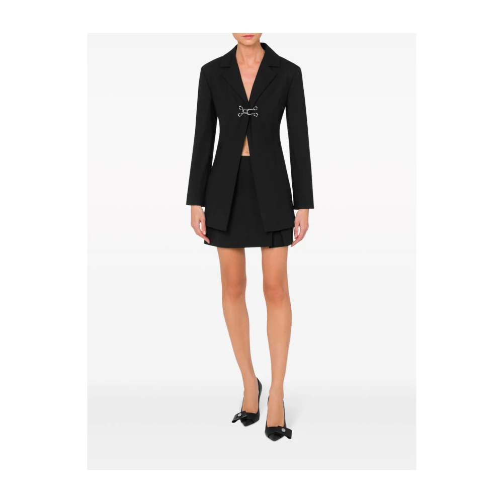Moschino Zwarte Jassen voor Stijlvolle Look Black Dames