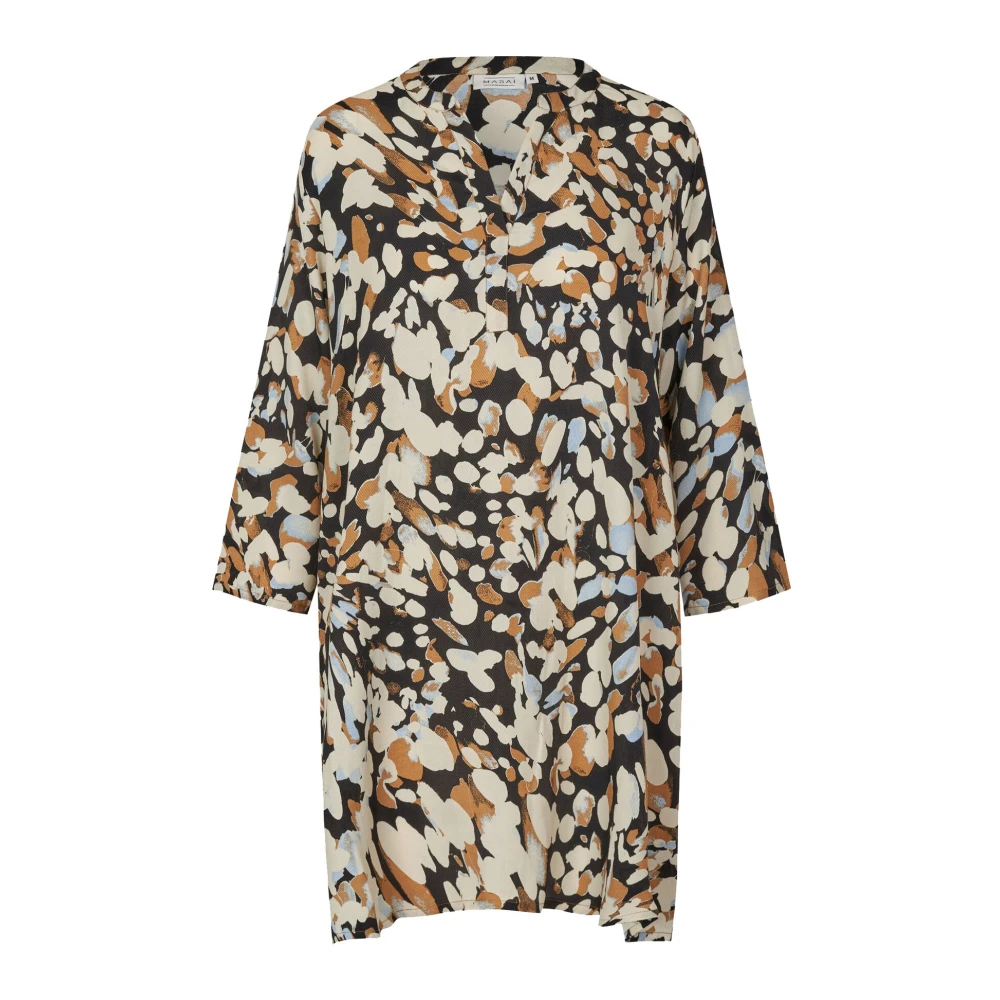 Masai Feminine Tuniek met Mooie Print Multicolor Dames
