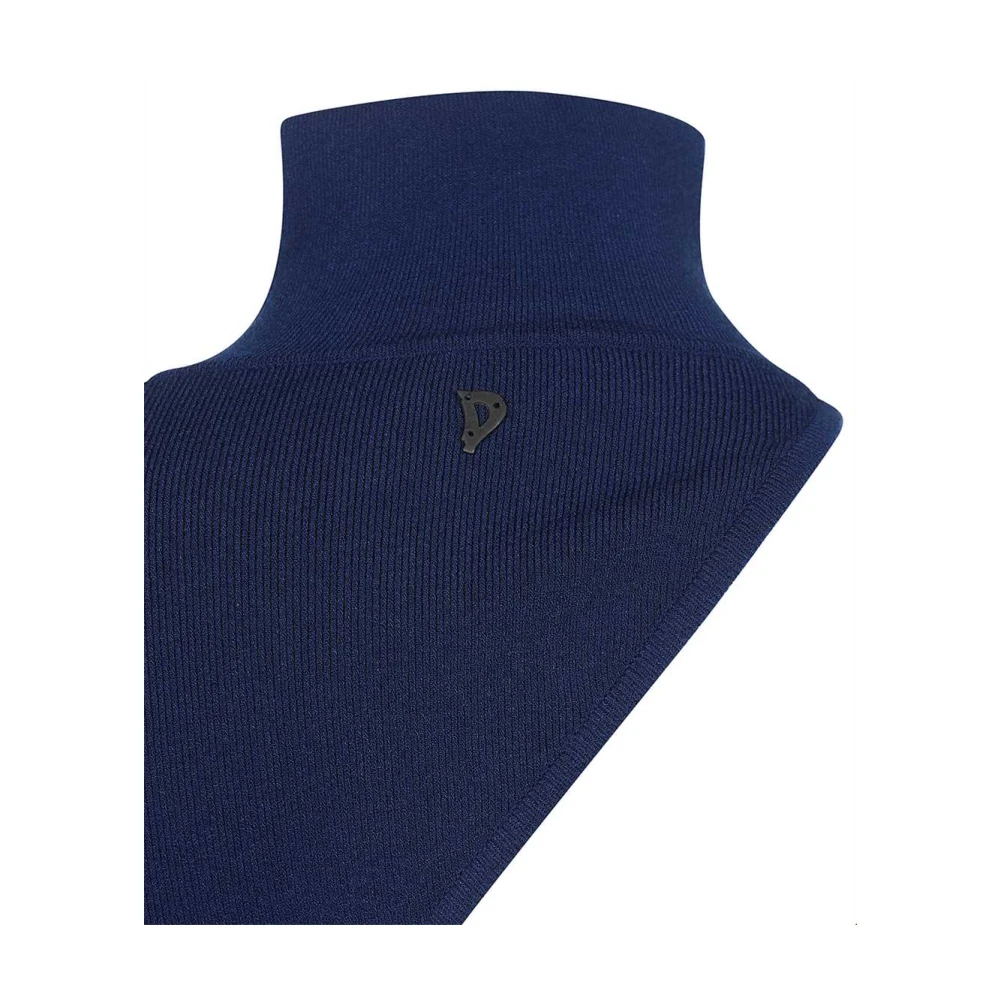 Dondup Gebreide viscose-blend top met uitsnijdingen Blue Dames