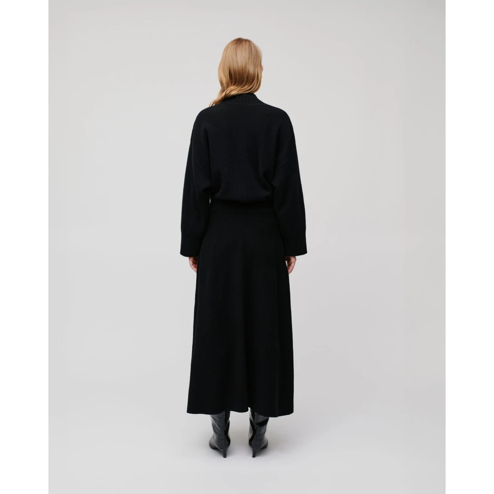 IVY OAK A-lijn Merino Wol Rok Black Dames