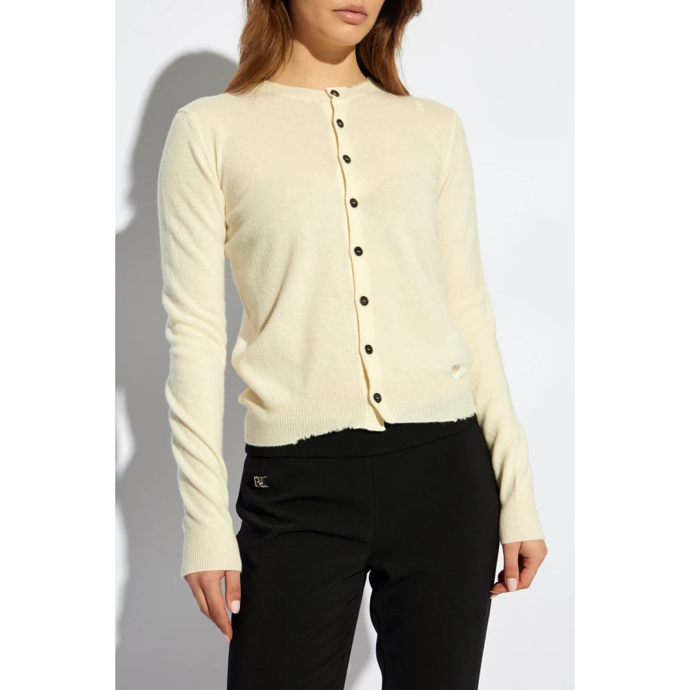 Dsquared2 Wollen vest Yellow Dames