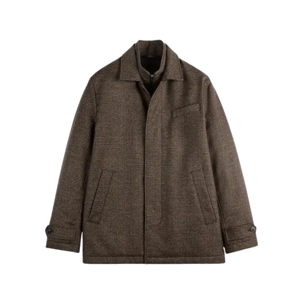 Fay Men's Brown Short Padded Jacket