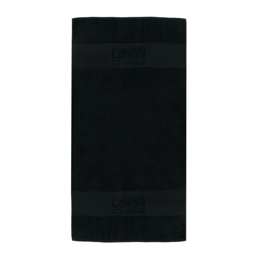 Just Cavalli Logo Strandhanddoek Unisex Volwassene Black Unisex