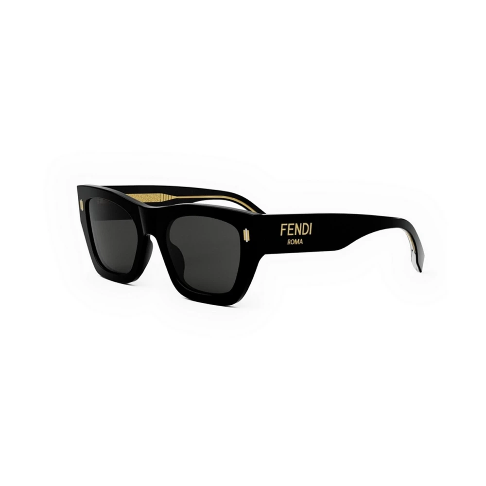 Fendi Unisex Black Sunglasses, 53 Mm, Authentic Roma Glasses With Premium Quality