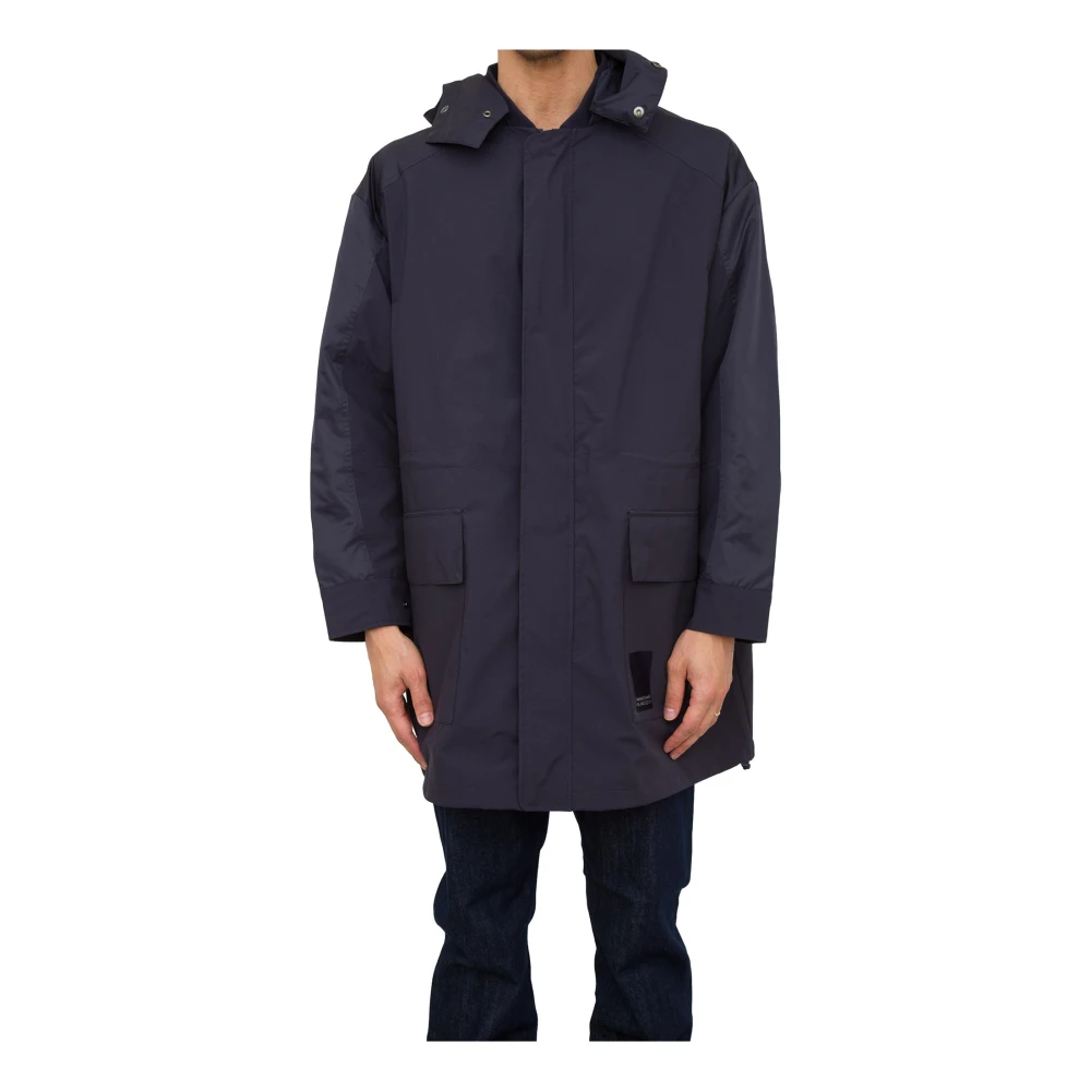 Armani Exchange Stijlvolle Trenchcoat in Blauw Blue Heren